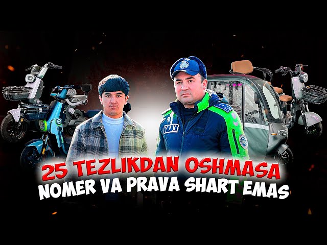 SKUTER 25 TEZLIKDAN OSHMASA PRAVA VA NOMER SHART EMAS