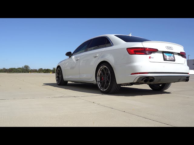 2018 Audi B9 S4 Stock Exhaust w Milltek Catless Downpipe - Revs and Launch