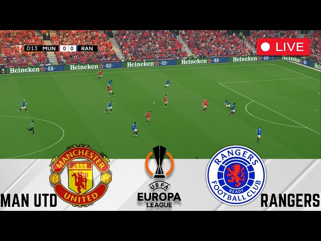 🔴[LIVE ] : Manchester united vs Rangers | UEFA Europa League 2024/25  Match LIVE | eFootball PES 21