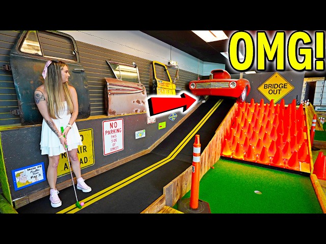 We Found a CRAZY HOMEMADE Mini Golf Course!