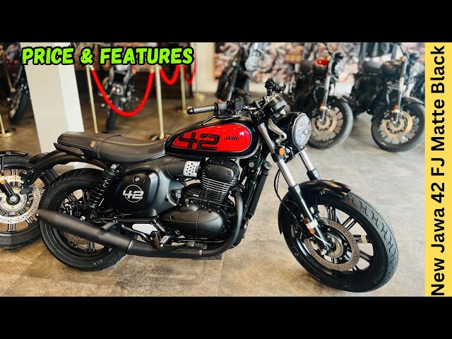 New Jawa 42 FJ Deep Black Matte Red Full Review ✅ New Features & Updates ❤️ 2024 Jawa 42