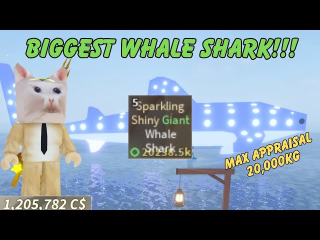 APPRAISING THE GIANT SHINY WHALE SHARK 🐳 (Roblox Fisch)