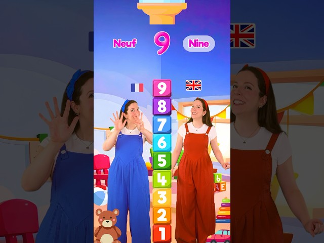 Counting 1 to 10 in french and english 🥰 #numbers #count #learn #kids #french #education #preschool