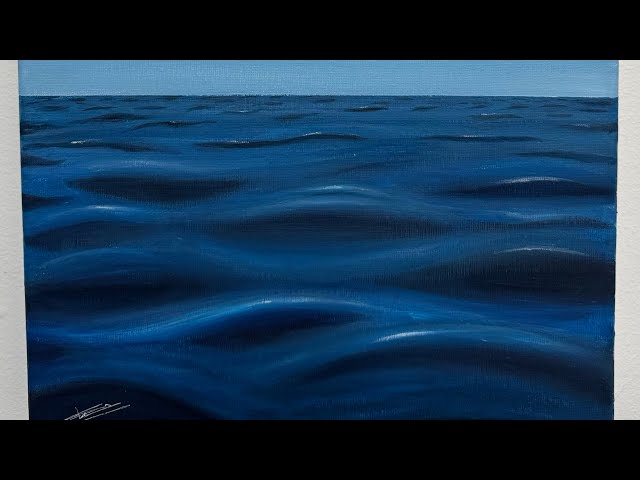 How to draw realistic sea waves in simple steps #reels   draw with me