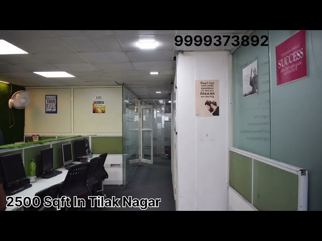 2300 SqFt of Fully Furnished Office Space for Lease/Rent in Tilak Nagar, West Delhi. Cont 9999373892