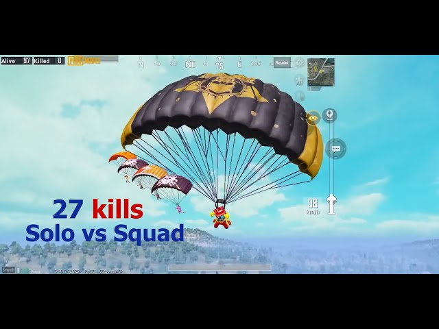 27 kills solo vs squad Rush Gameplay PUBG MOBILE