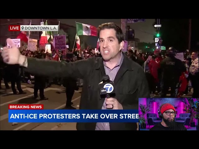 LOS ANGELES ERUPTS as Anti-ICE Protestors Take Over Streets!