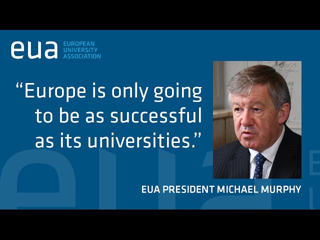 EUA President Michael Murphy introduces the European University Association