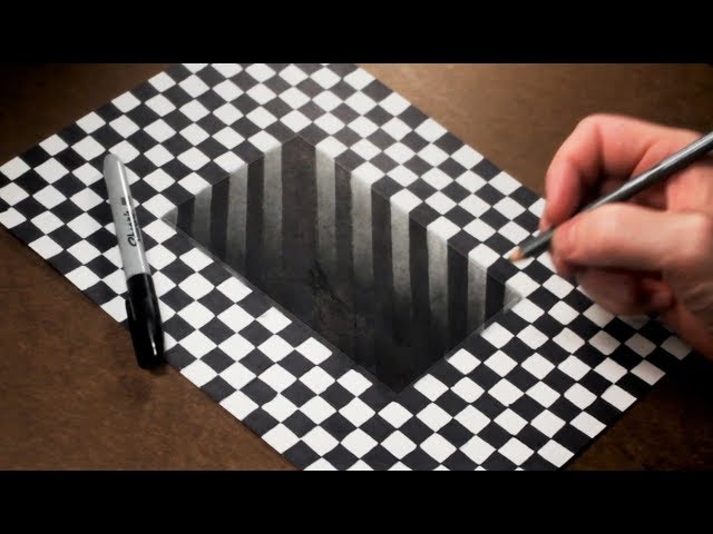 How to Draw a 3D Hole Illusion | 3D Trick Art