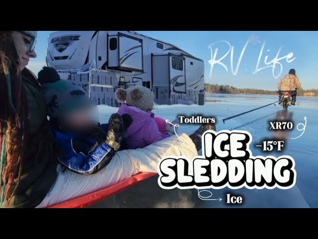 Ice Sledding, -15°F & Keeping Busy While WINTER Camping, RV Life | Full-Time RV Living