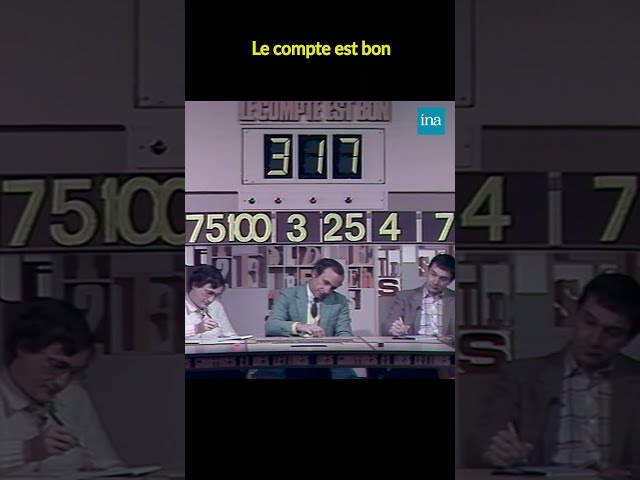 🔢 Calcul rapide 317 : le compte est bon #Shorts #INA #Culte