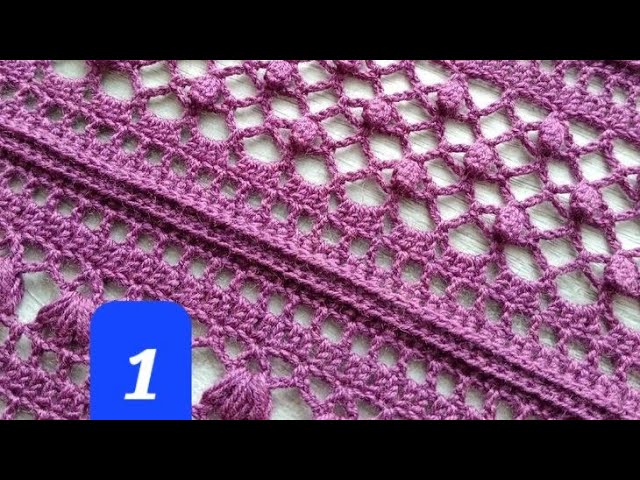 Simple and Elegant Crochet Shawl Pattern / Шаль крючком / châle crochet knitting Pattern (part 1)