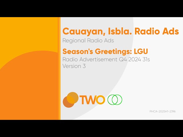 Season's Greetings from Cauayan, Isabela LGU 3 Radio Ad Q4 2024 31s [ST]