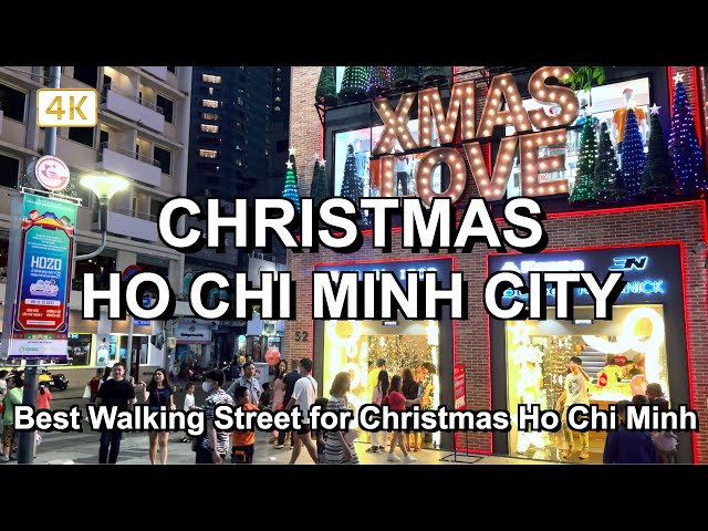 Vietnam Christmas 🇻🇳 Ho Chi Minh City Christmas Street 🇻🇳 Travel Vietnam 4K