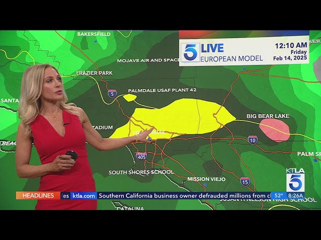 Atmospheric river to roll into Southern California by mid week