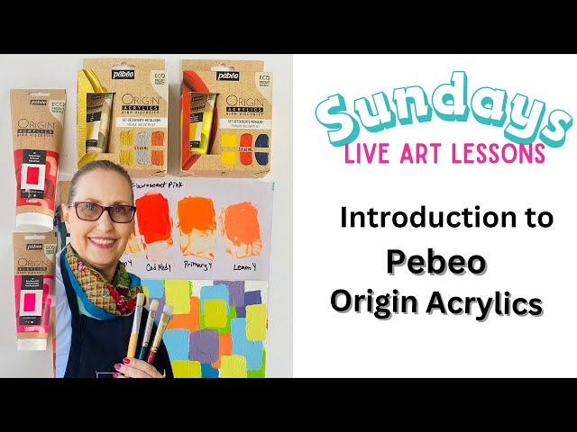 Introducing Pebeo Origin Acrylics Live Painting Class #acrylicpaint #artsupplies #colormixing