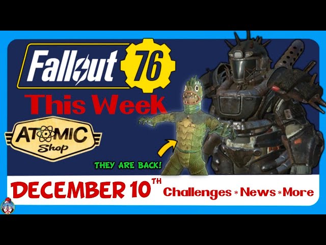 Weekly News & Update: Atomic Shop & Challenges 12-10-24  | Fallout 76