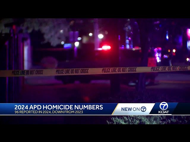 APD reports 96 homicides from 2024, down from 2023