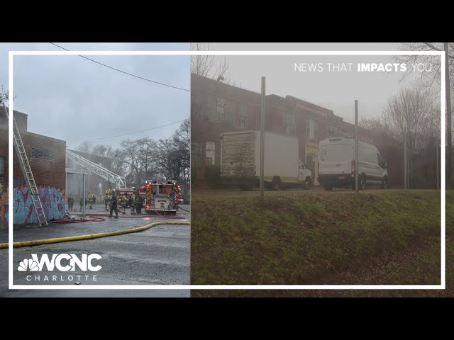 Neighbors call on Charlotte leaders to address homeless crisis after fire at vacant school