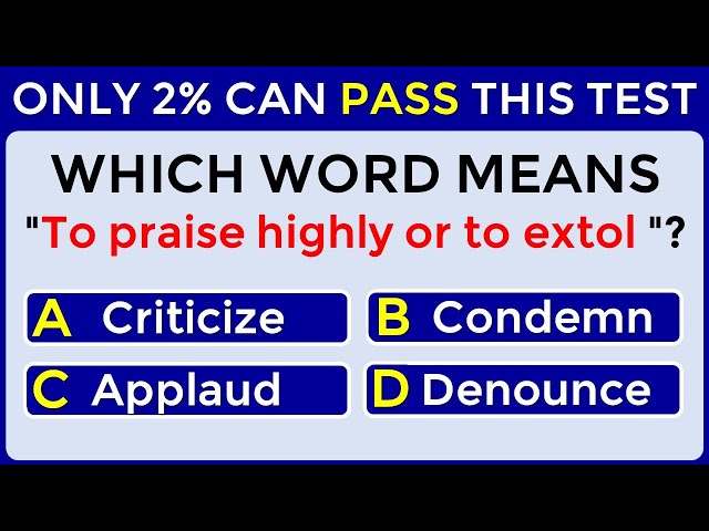 Only 2% Can Pass This Test | Match The VOCABULARY Words #2