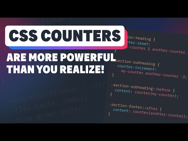 Dynamic numbering with CSS counters