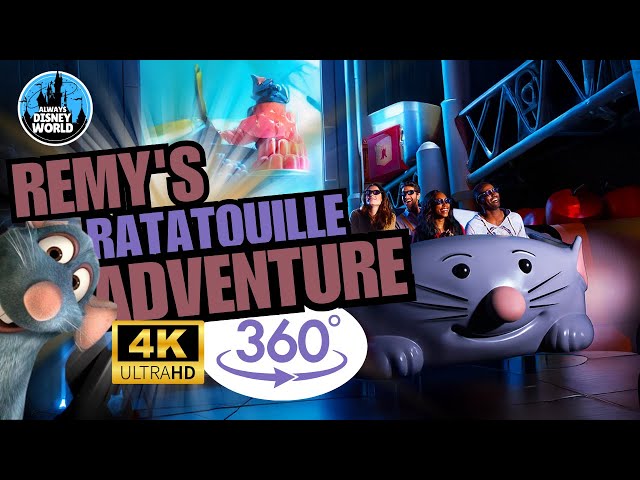 POV 360 Degree Video 4K Remy’s Ratatouille Adventure Full Ride - Disney World - EPCOT