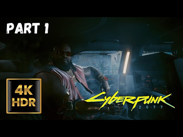 First Job - Cyberpunk 2077 Walkthrough Part 1 PS5 4K HDR