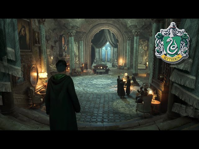 4K Exploring Slytherin Common Room | Hogwarts Legacy Relaxing Ambience