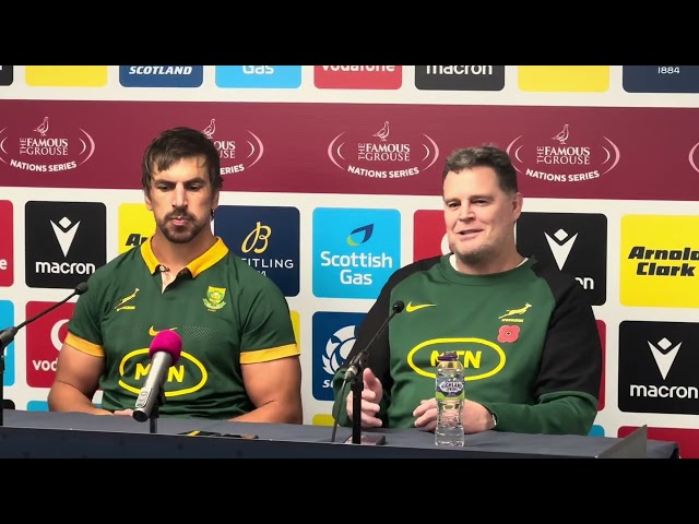 Rassie Erasmus on South Africa's 17 point win over Scotland and red card controversy