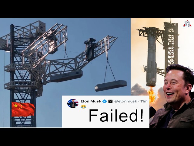 Disaster! China's desperate attempt to COPY the Starship Chopstick Testing...Musk laugh