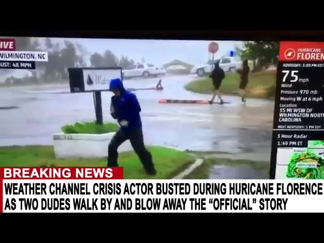 Weather Channel Reporter FAKES HIGH WINDS While Two People Walk By FINE