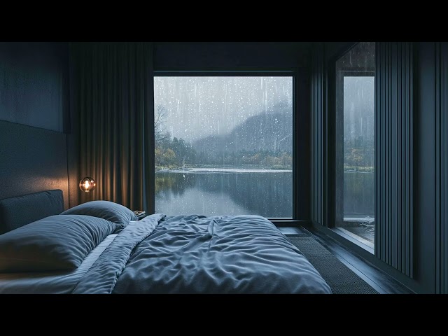 Rain Sounds For Sleeping - 99% Instantly Fall Asleep With Rain Sound outside the window At Night