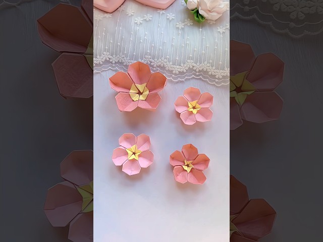 Origami cherry blossom flower craft #diy