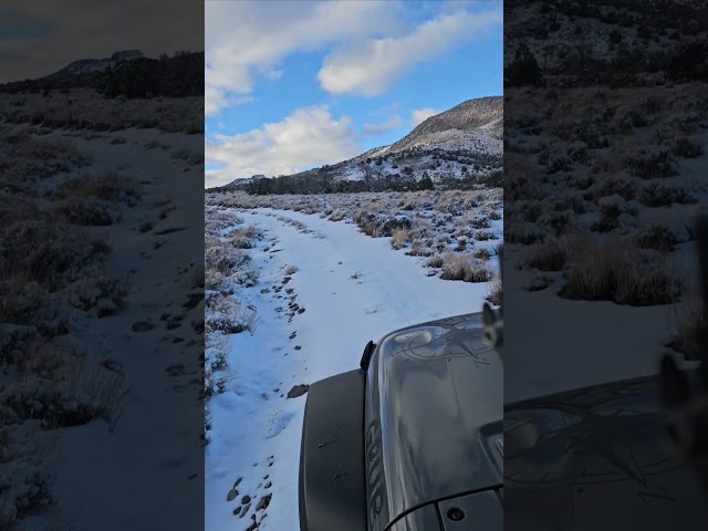 Ridin through the desert #camping #snow #offroading #jeeplife #Nevada #jeep