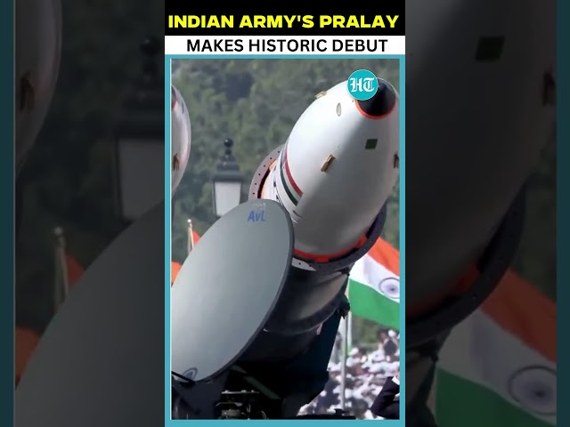 Indian Army Showcases "Pralay" Missiles For 1st Time At R-Day Parade #shorts