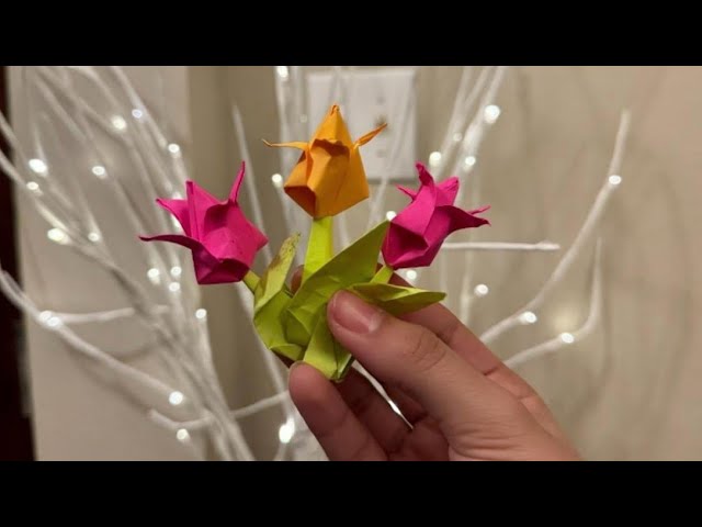 How To Make Paper Flowers For Valentine's Day 💝🌷🌷