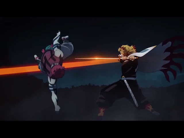 AKAZA VS RENGOKU || DEMON SLAYER || MUGEN TRAIN ||