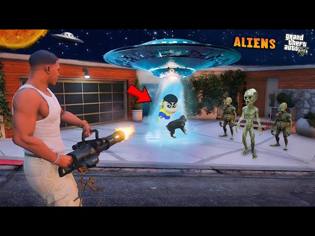 Franklin Kidnap By Aliens and Shinchan Saved In GTA 5 | Paradox FTW