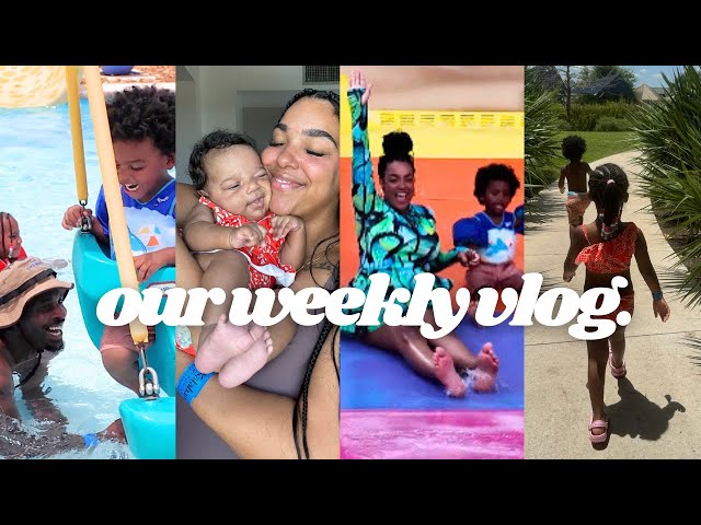 Our Weekly Vlog | family of 6 travel to Kalahari Resort + waterpark + room tour + what we ate