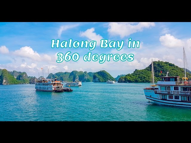 Halong Bay in Vietnam in 360 degrees video