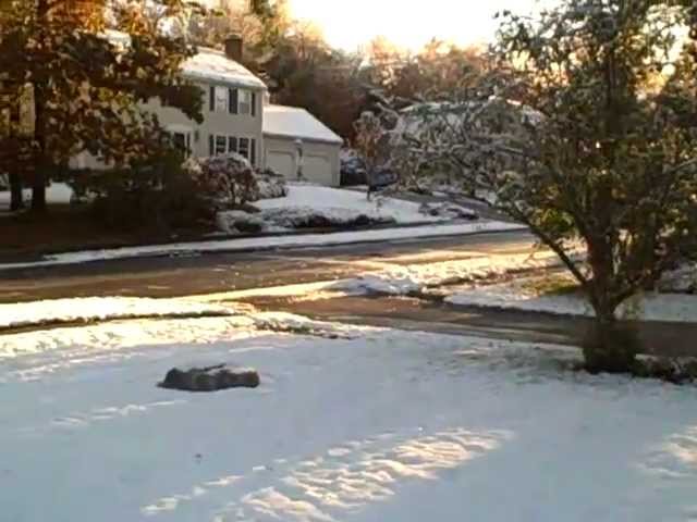 SNOW BLANKETS BOSTON BEFORE HALLOWEEN