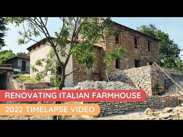 2022 TIMELAPSE | Second year renovating Italian farmhouse with two barns | Piemonte, Italy