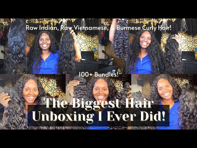 Raw Vietnamese, Raw Indian, & Burmese Curly Hair! Over 100 Bundles! 😍🤯🔥