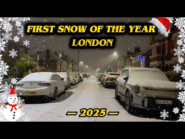 London Snow Walk❄️/First Snow Of The Year[4K]