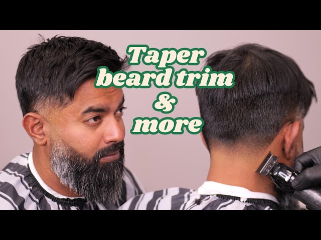 Taper Fade with Beard Trim | Easy & Professional Scissor Haircut