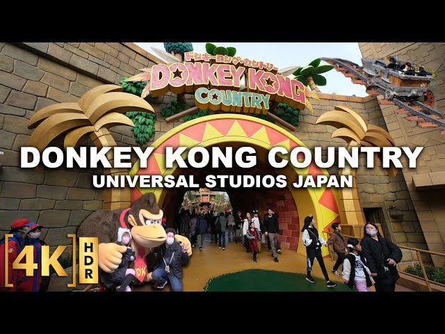 Full Tour at the NEW DONKEY KONG COUNTRY in Universal Studios Japan! | Mine Cart Madness POV Ride