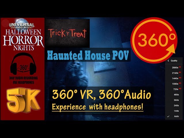 Trick r' Treat Haunted House - HHN2018, Universal Studios Orlando [5K 360° | 360° Audio]