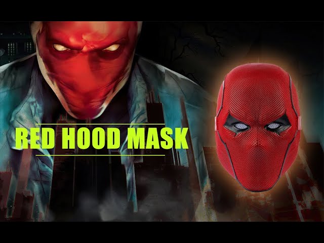 Xcoser Red Hood Mask Jason Todd Cosplay Helmet Durable Resin