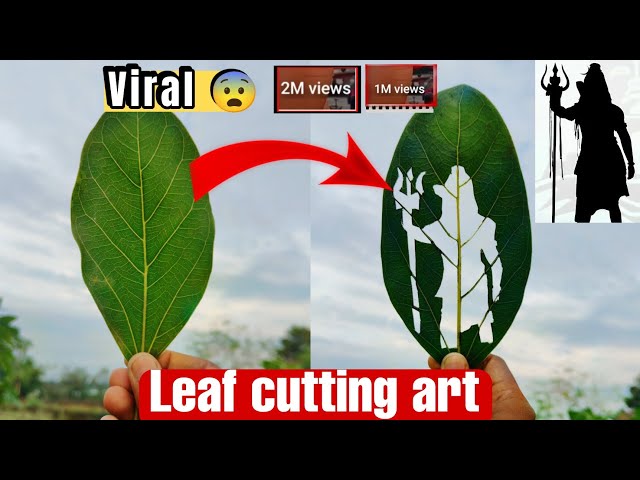 Leaf cutting art tutorial video || 1M 2M Million views || Draw with sahil #leaf #art #million