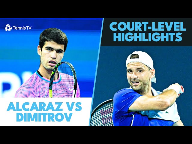 Carlos Alcaraz vs Grigor Dimitrov Court-Level Highlights | Miami 2024